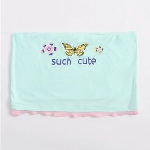 Butterfly Graphic Crop Tube Top
